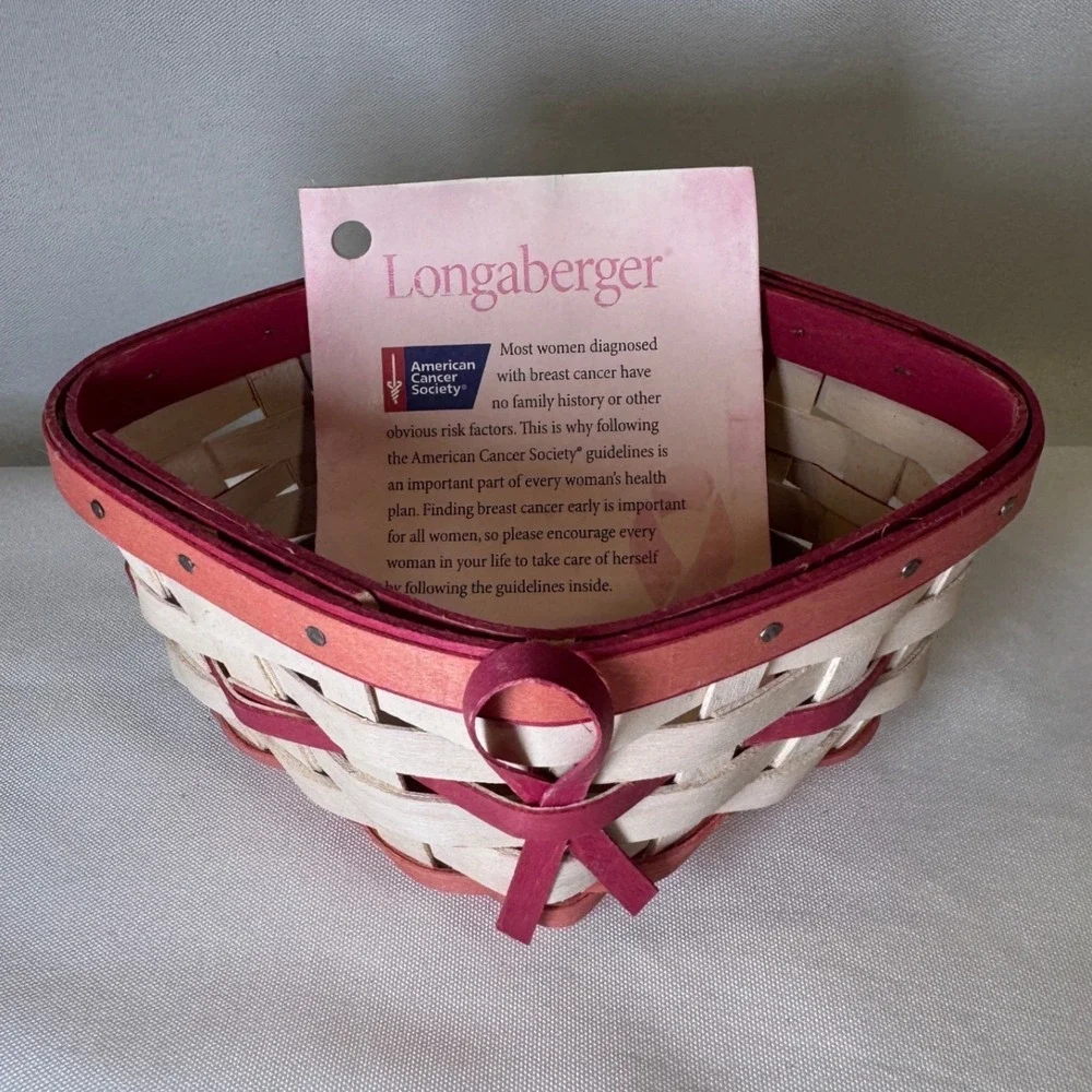 Longaberger Horizon of Hope 2012 Breast Cancer Awareness Basket Pink Ribbon USA